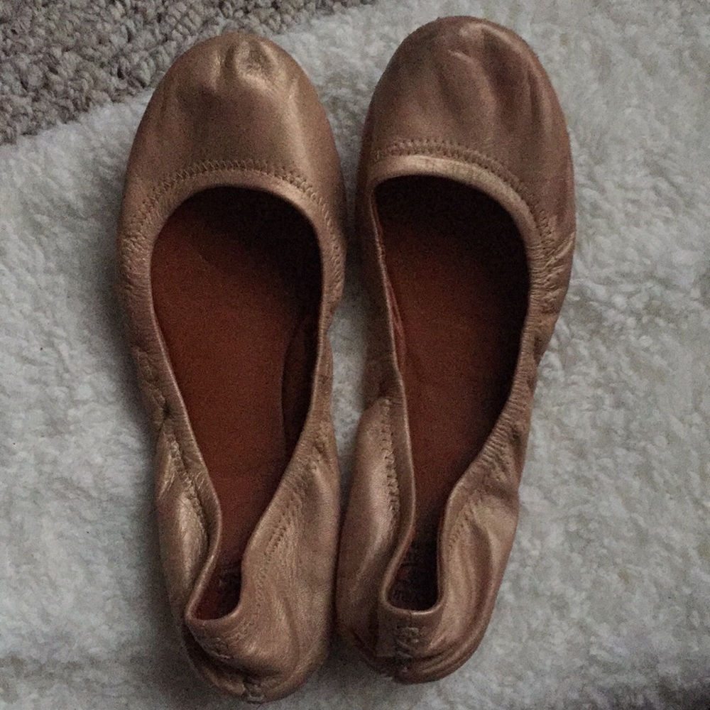 Lucky Brand Emmie shimmer leather flats